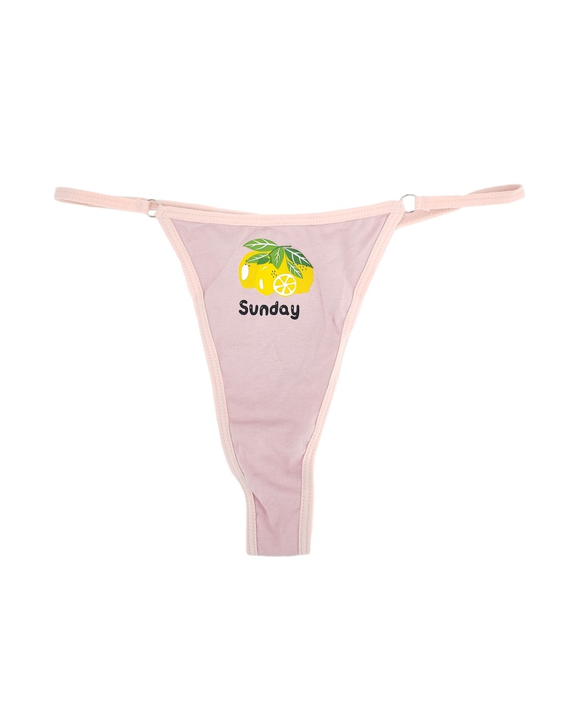 7 piezas Tanga con estampado de letra y dibujos animados