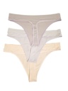 3 Pack panty tanga sin costura de nylon
