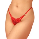 1 piezas tanga con encaje con perla