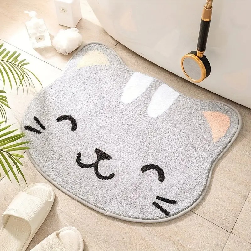 Alfombra de Baño con Diseño de Gato