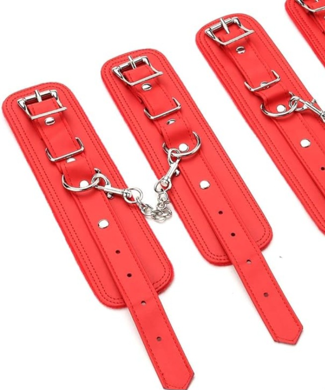 2 muÃ±equeras y correas para los muslos para bondaje