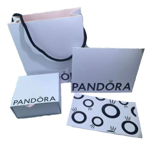 Bolsa Pandora Papel + Caja Pulsera Blanca