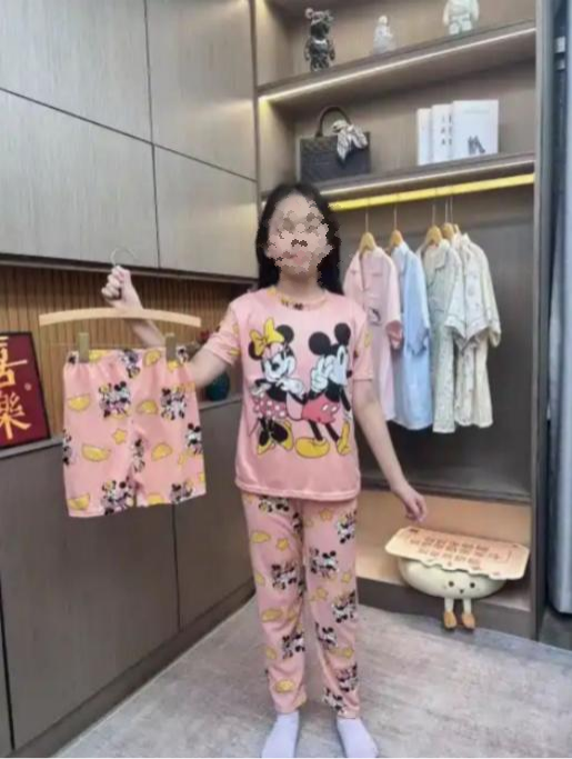 Pijama KIDS de dibujos animados de tres piezas