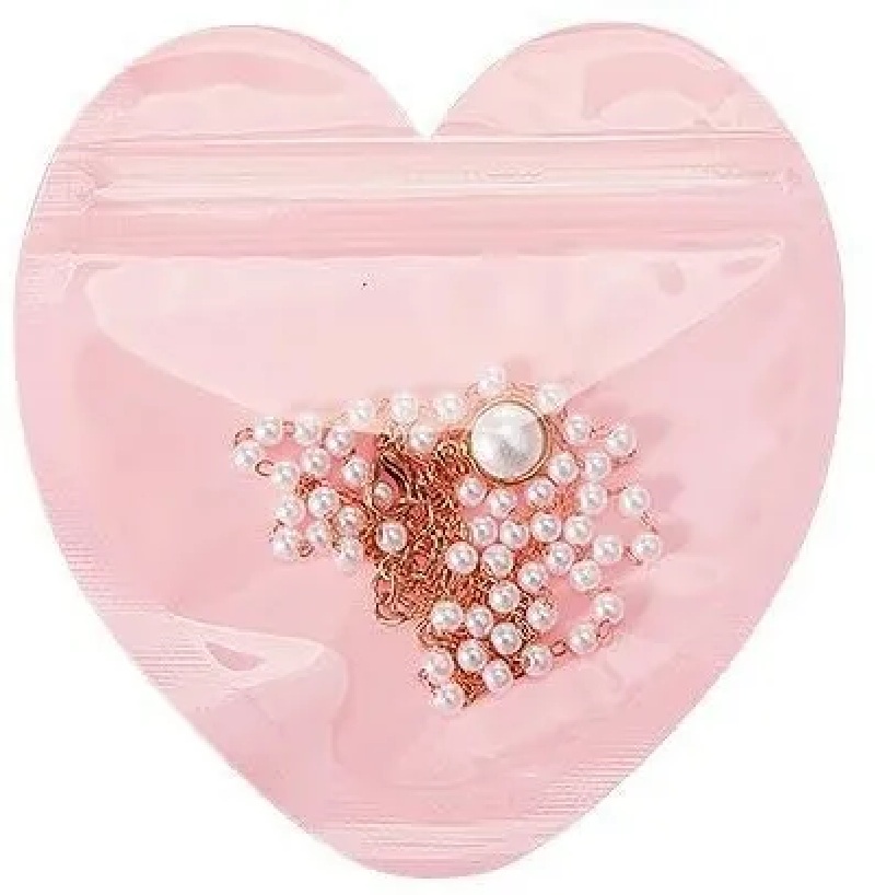 PVC Forma De Corazón Color Sólido Bolsa De Joyería 10x10