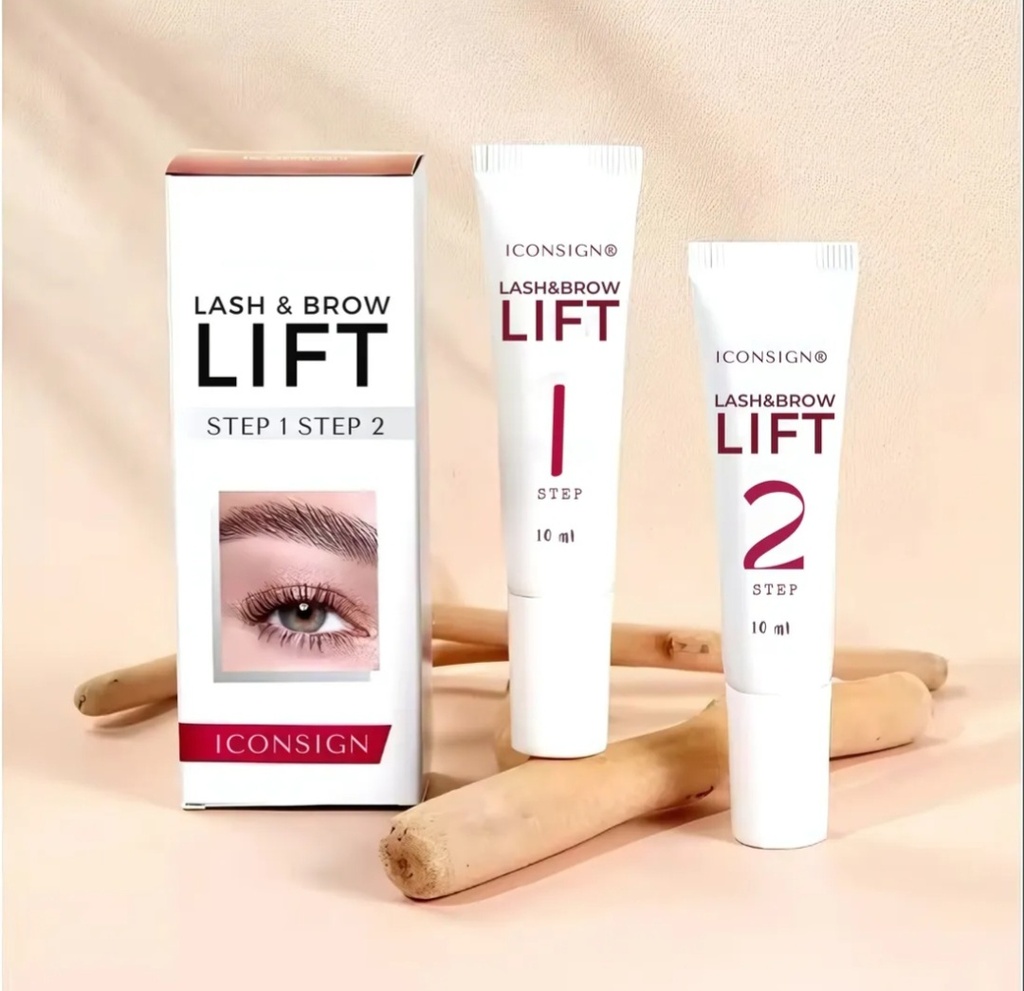 Paso 1 y 2 lifting laminado pestañas cejas Iconsign