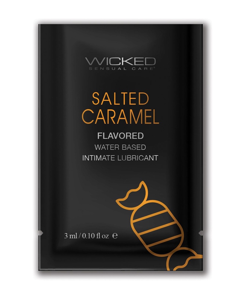 Wicked Sensual Care Aqua Water Based Lubricant - .1 oz Salted Caramel