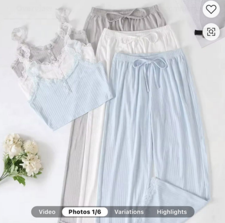 Pijama top y pantalon