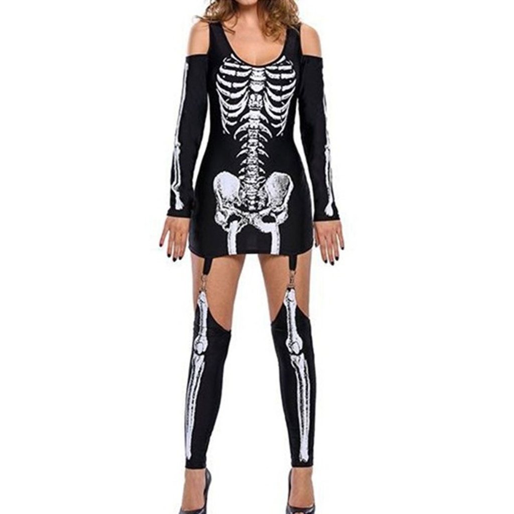 Vestido de esqueleto para halloween