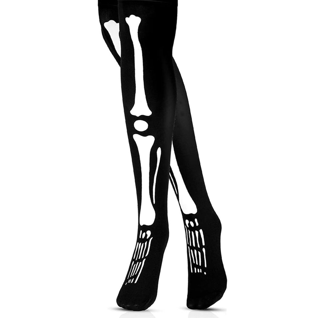 Medias de huesos esqueleticos para hallowwen