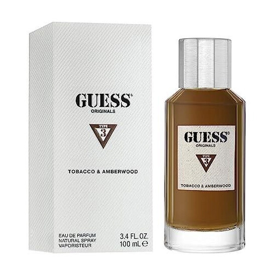 GUESS ORIGINALS TYPE 3 TABACCO &amp; AMBERWOOD MEN 3.4 OZ EDP SP