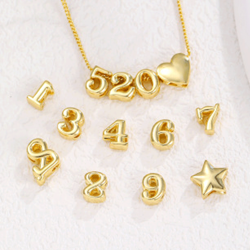 Dije brass Numeros (solo dije)