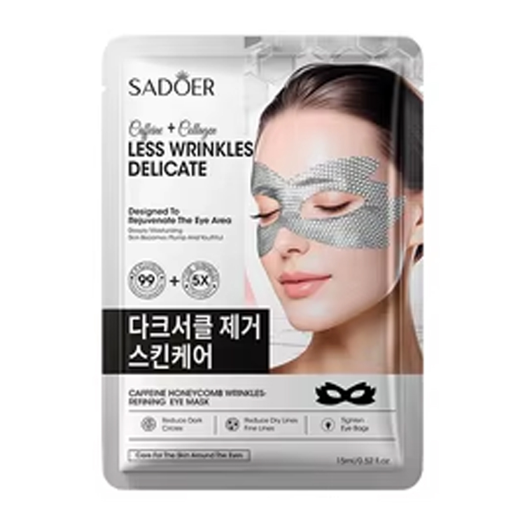 Mascarillas para Ojos Reafirmantes con Cafeína y Colágeno "Honeycomb" de SADOER