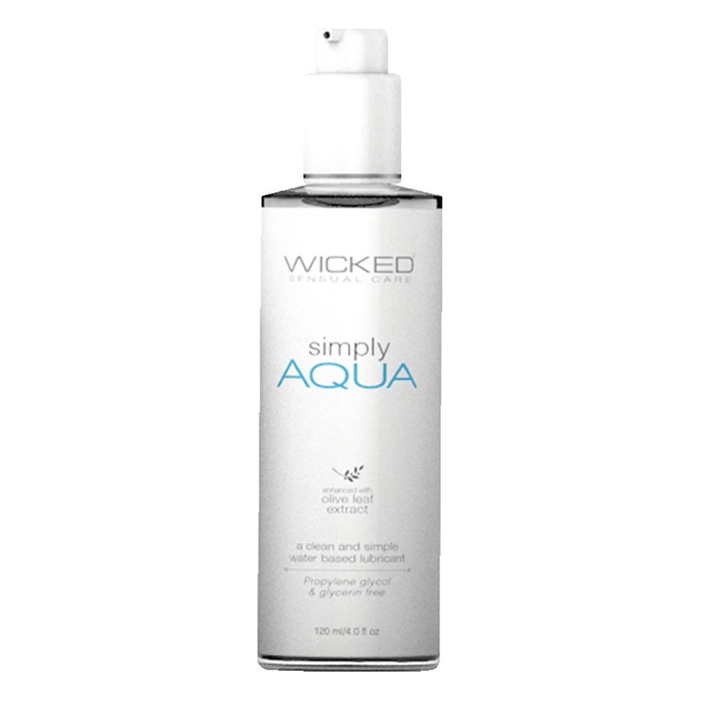 Wicked Sensual Care Simply Aqua Water Based Lubricant - 4 oz