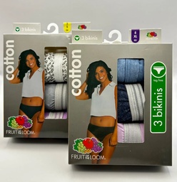 3 Pantys bikini de algodon de mujer