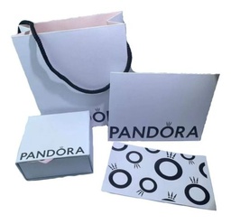 Bolsa Pandora Papel + Caja Pulsera Blanca