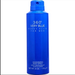 BODY SPRAY PERRY ELLIS 360 VERY BLUE FOR  MEN 6.0 OZ
