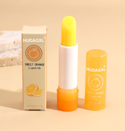 Lápiz labial hidratante de naranja dulce.