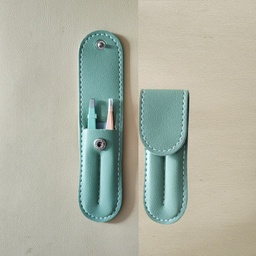 Juego de pinzas para depilar cejas, astillas o eliminar el vello facial. (VERDE)