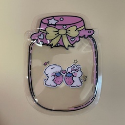 Bolsa de empaque con forma de conejo (13X17cm X 13X17cm) ROSADO