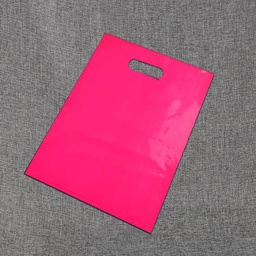 Bolsa de plástico rosa 35X45